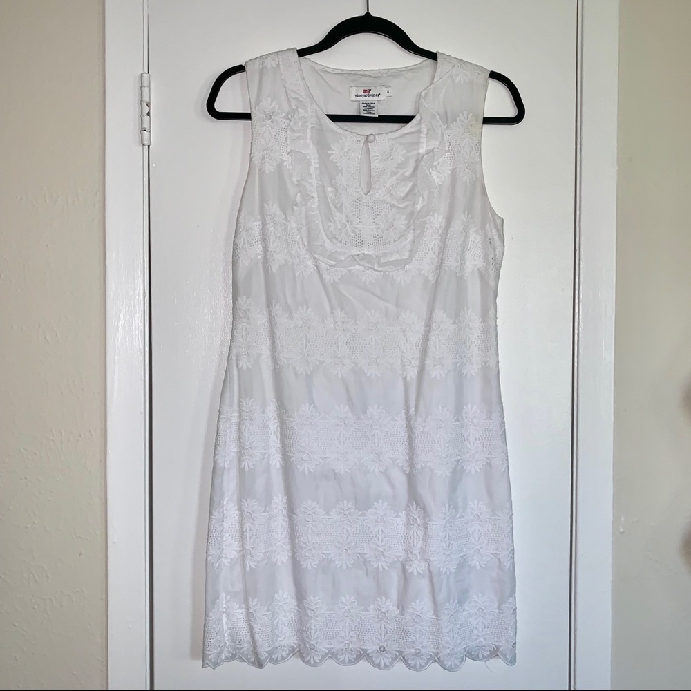 Vineyard Vines Eyelet Ruffle Dress